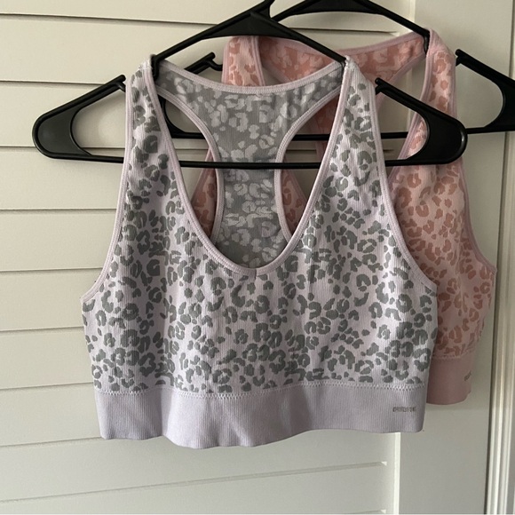 RBX Leopard Print Sports Bras Black Purple Pink Set of 3 Size XL - Picture 6 of 13